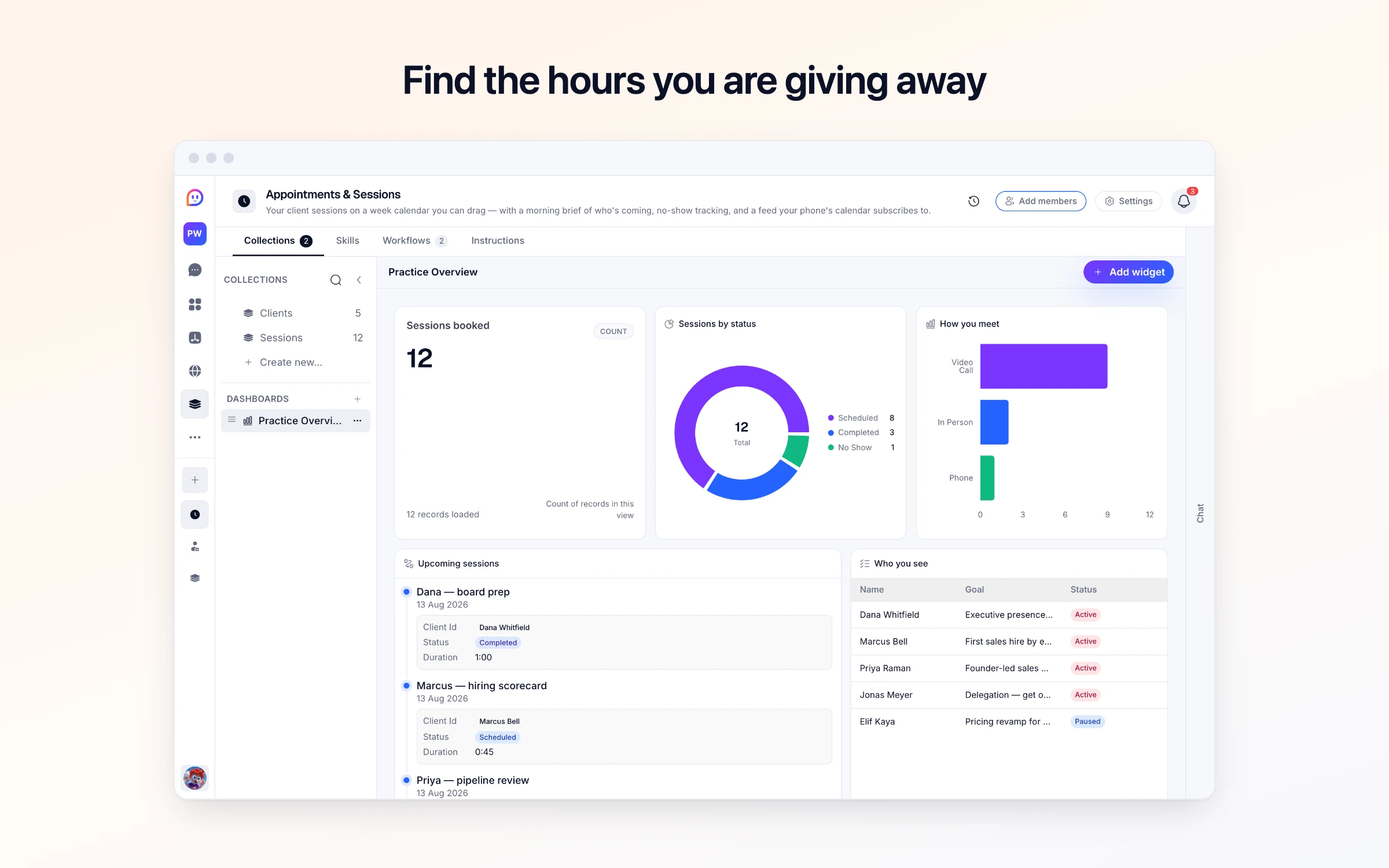 Find the hours you are giving away