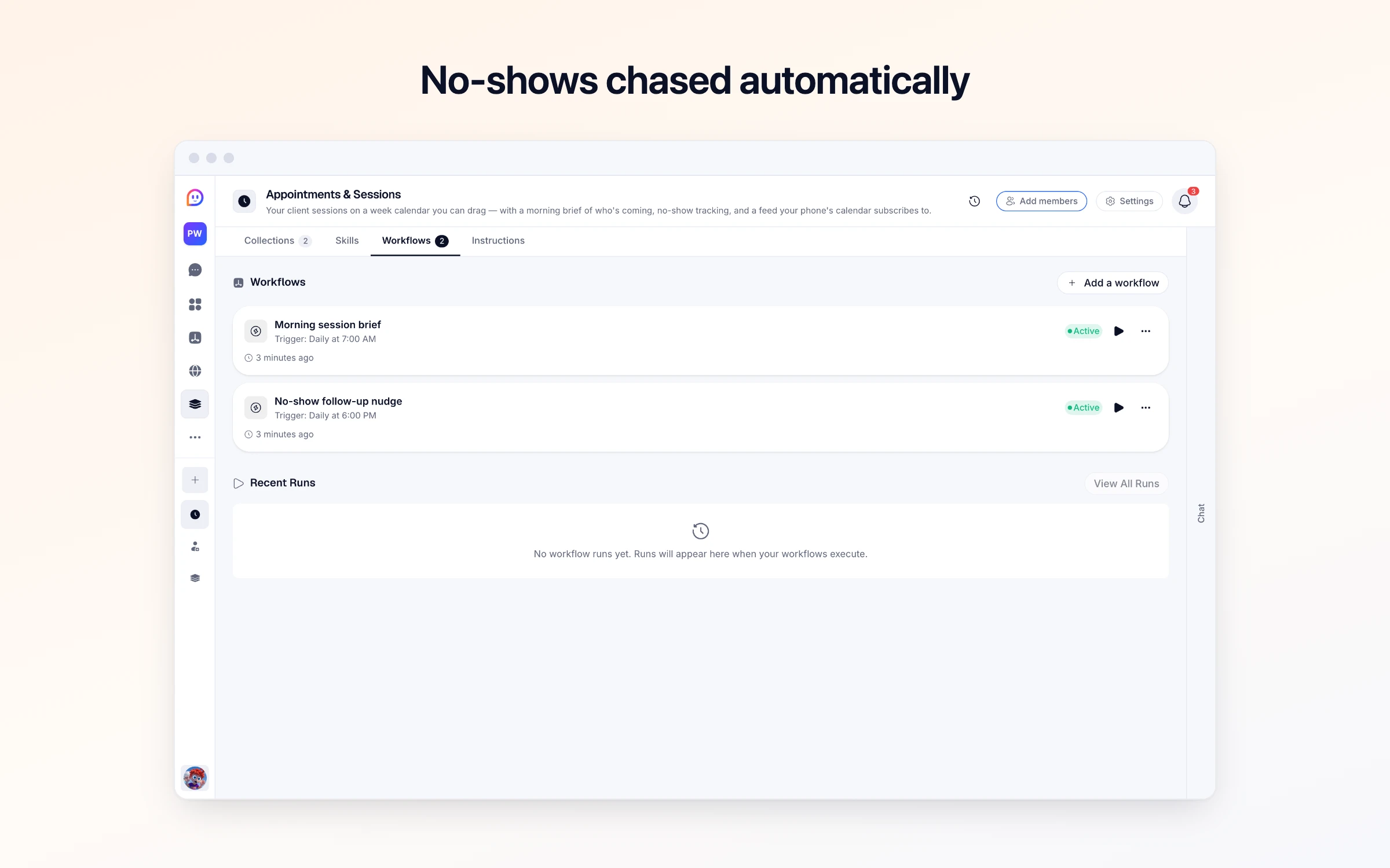 No-shows chased automatically