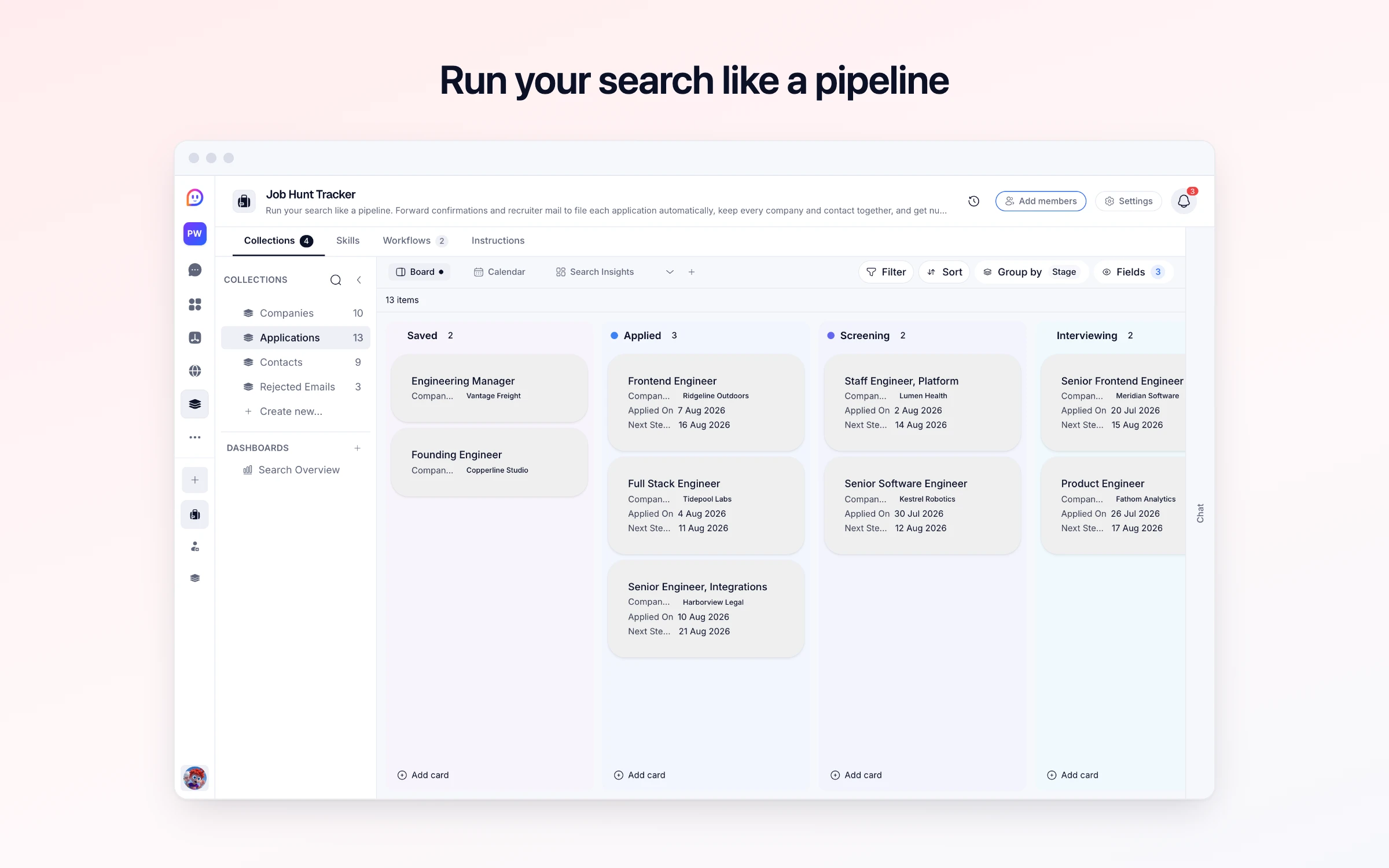 Run your search like a pipeline