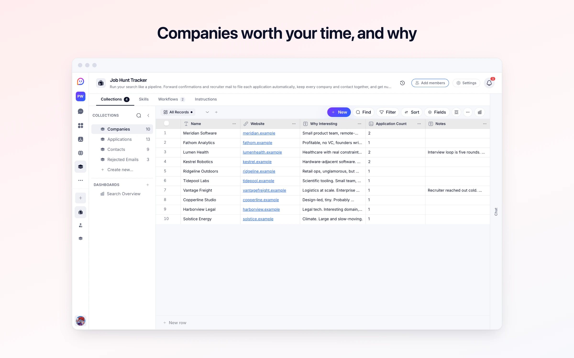 Companies worth your time, and why
