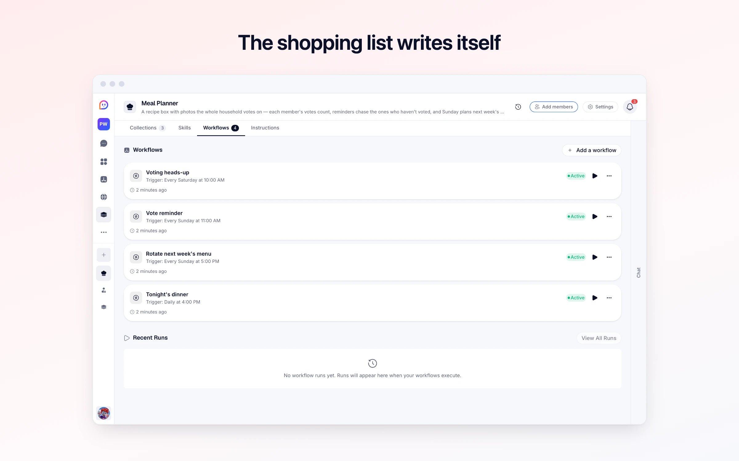 The shopping list writes itself