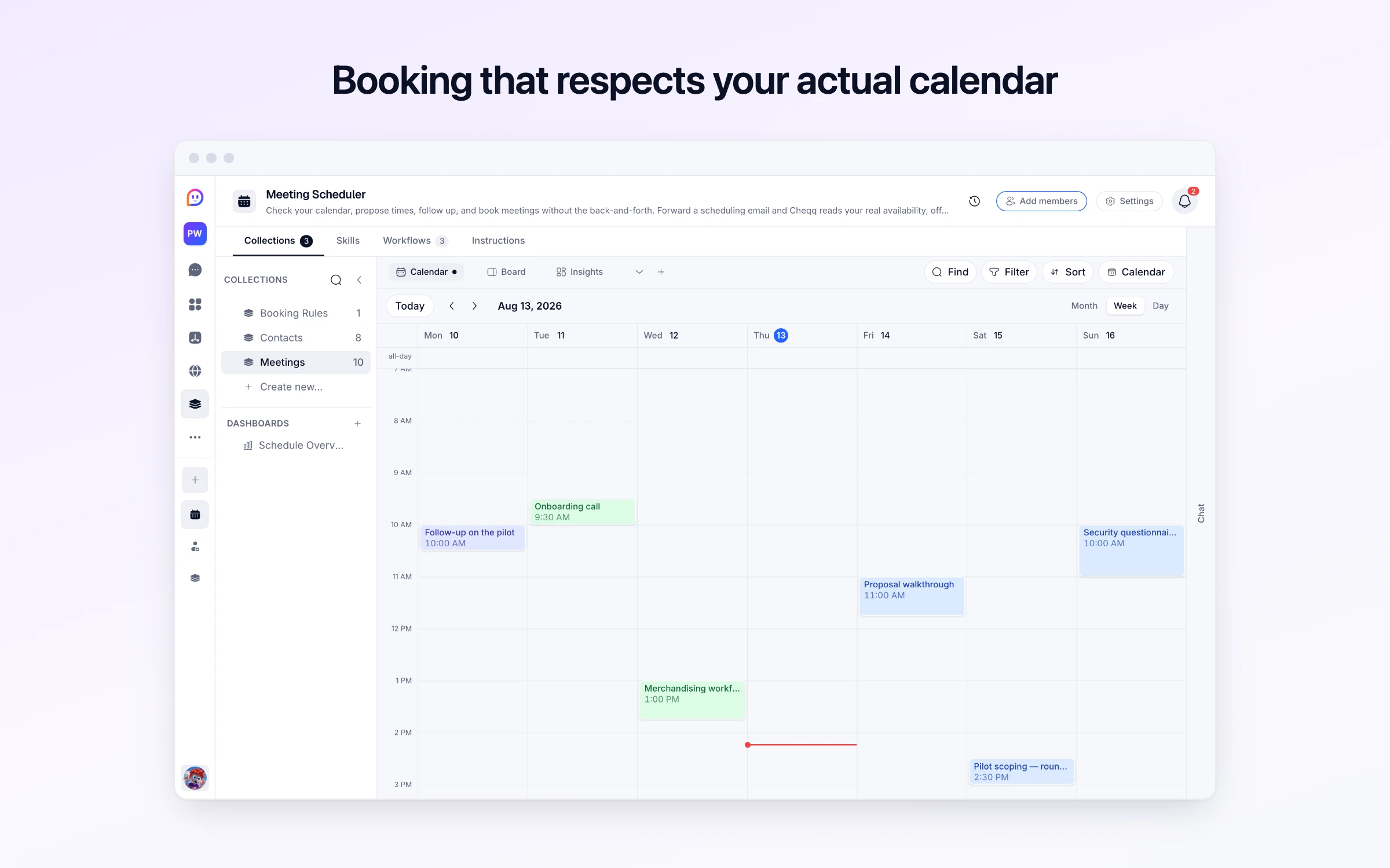 Booking that respects your actual calendar