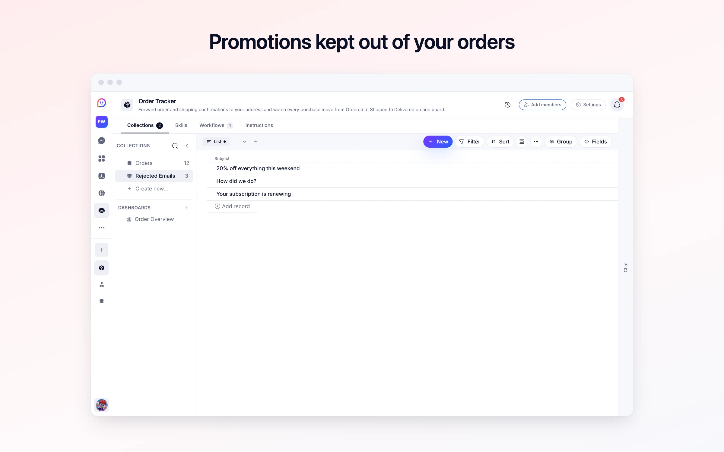 Promotions kept out of your orders