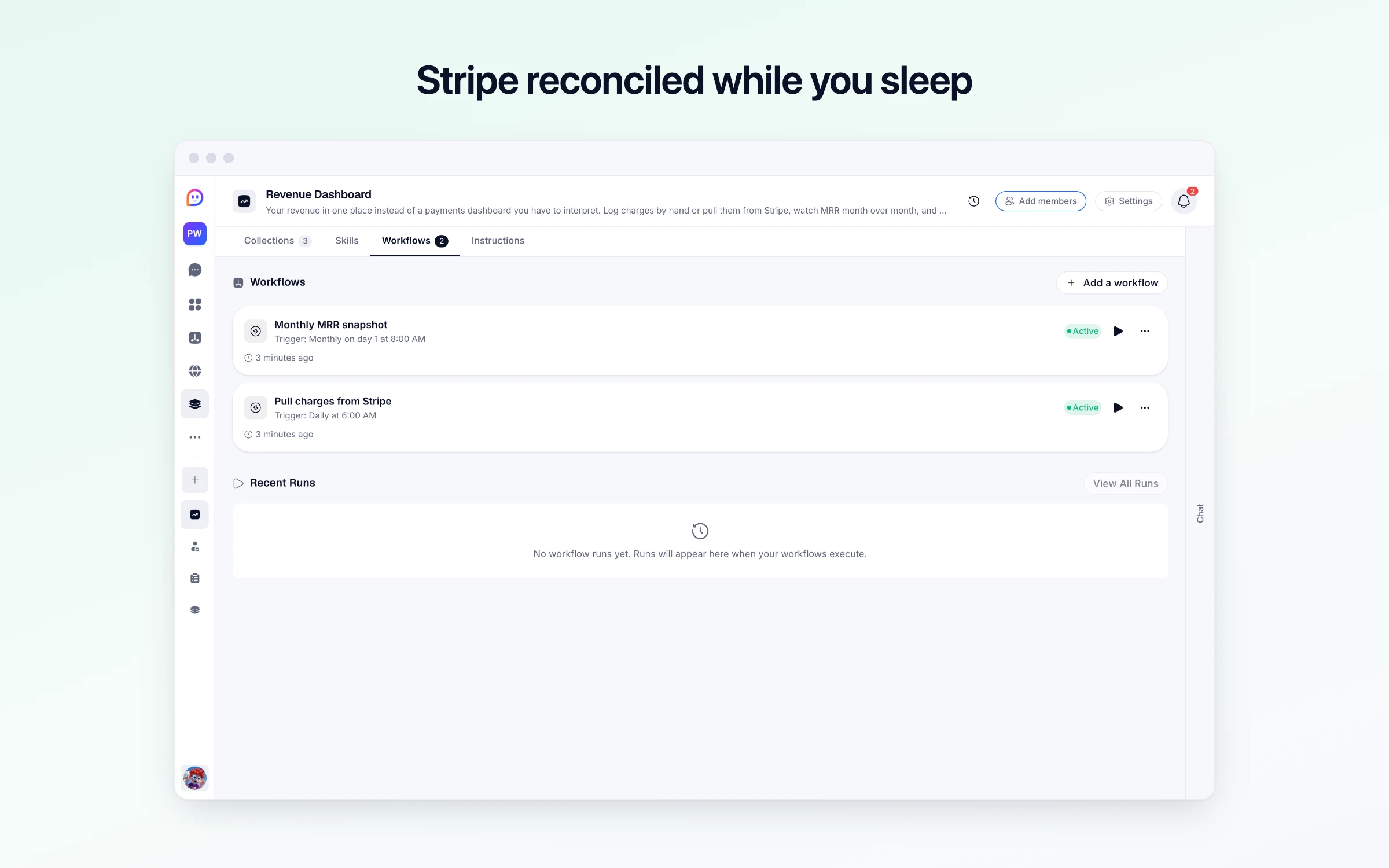 Stripe reconciled while you sleep